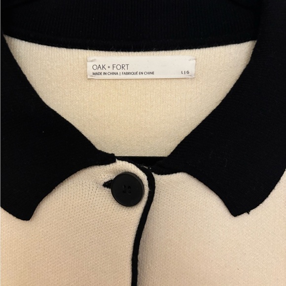 NWOT Oak + Fort Cropped Suiting Cardigan - Picture 5 of 5